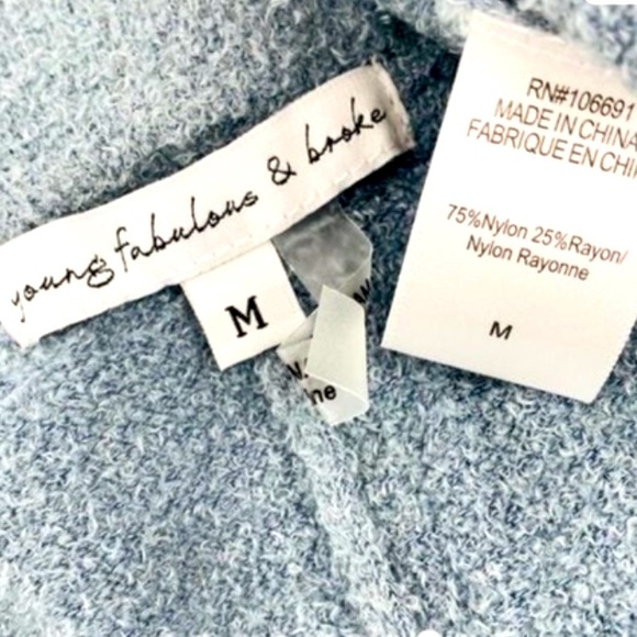 Last Pair NWT Young Fabulous Broke Hi Rise Fuzzy Jogger - Picture 9 of 11